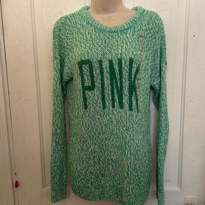 VS Pink green knitted sweater XS